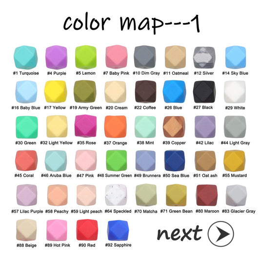 5pcs Silicone Hexagons Beads - 14mm