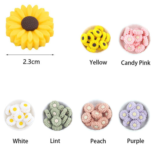 Silicone Sunflower Daisy Beads