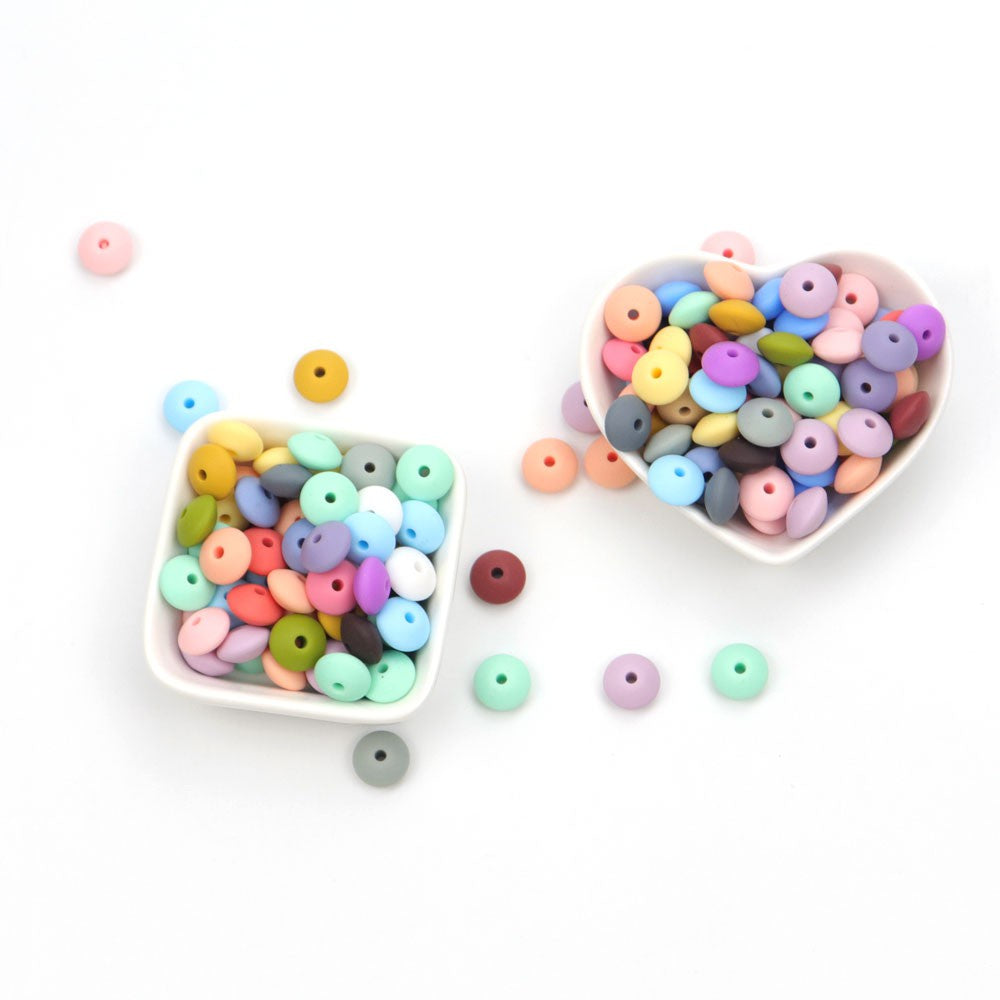 5pcs Silicone 12MMLentil Teething Beads