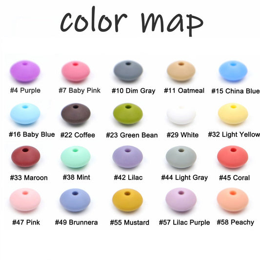 5pcs Silicone 12MMLentil Teething Beads