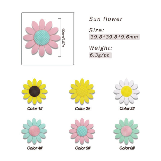 Silicone Sunflower Teething Beads