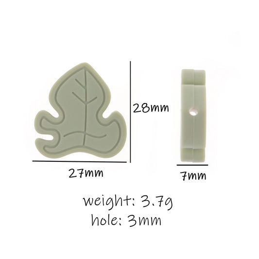 Silicone Monstera Leaf Beads