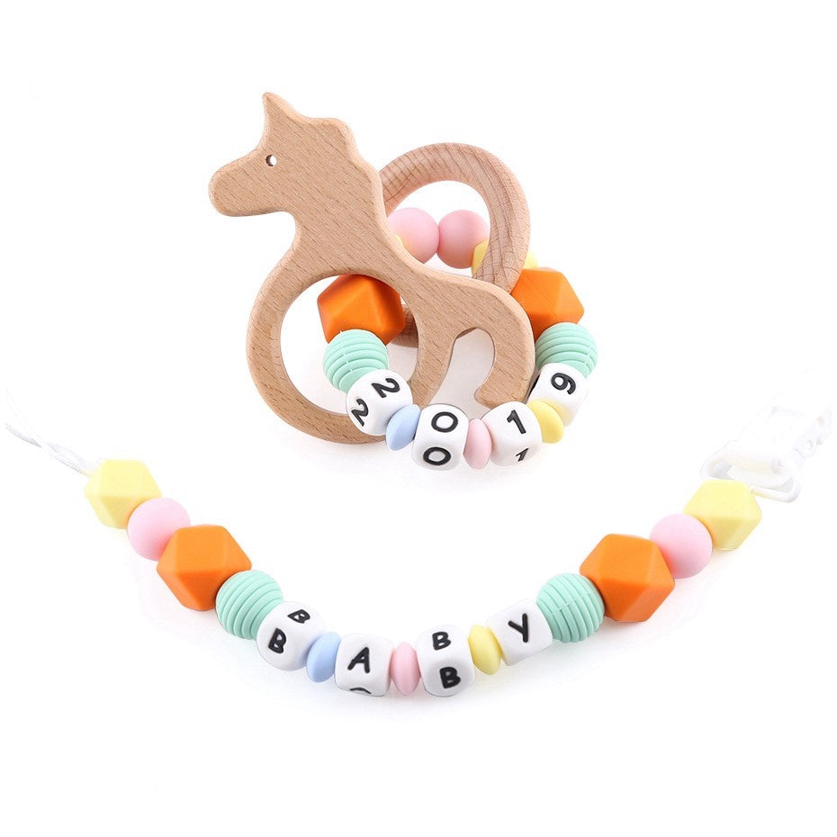 50pcs Silicone Letters Beads