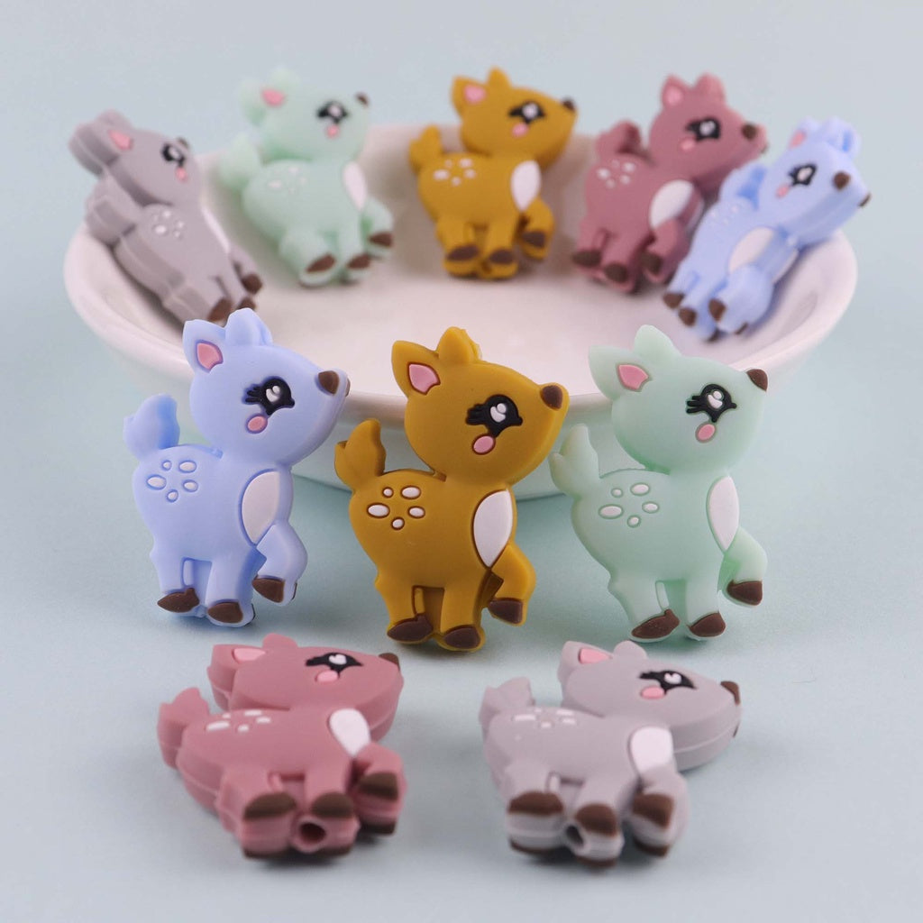 Silicone Mini Deer Beads