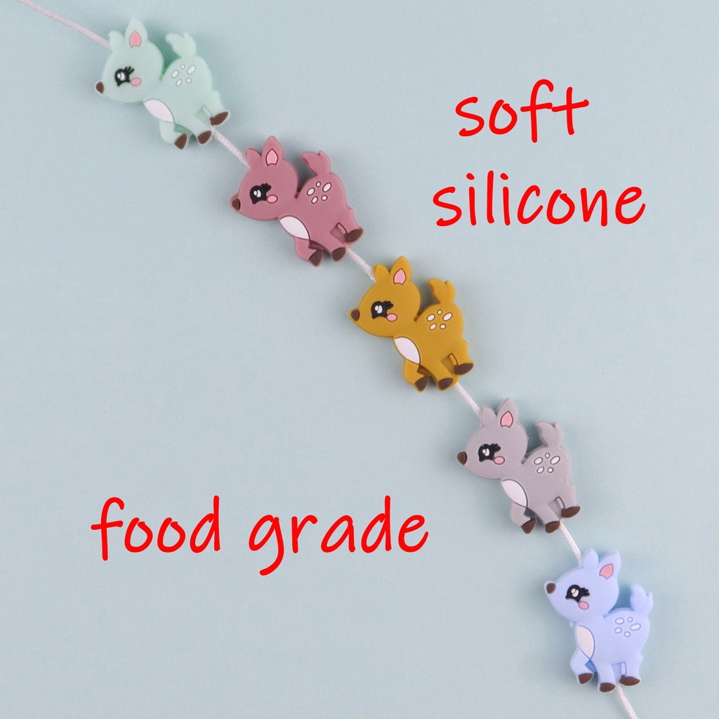 Silicone Mini Deer Beads