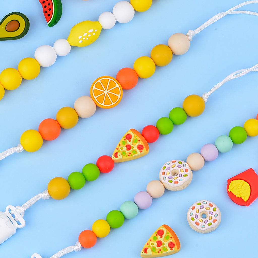 Silicone Mini Fruit Teething Beads