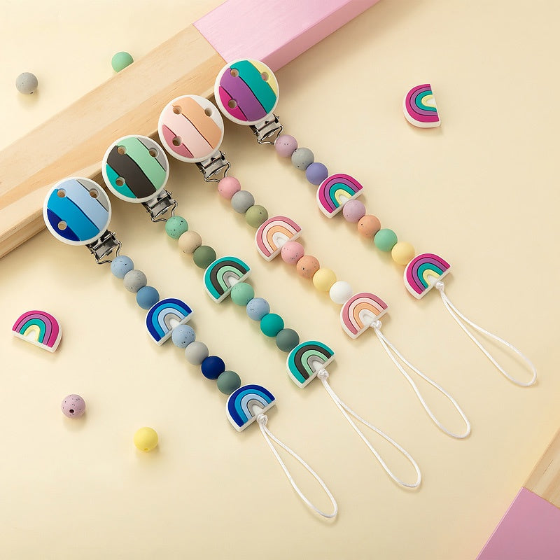 Silicone Mini rainbow Teething Beads