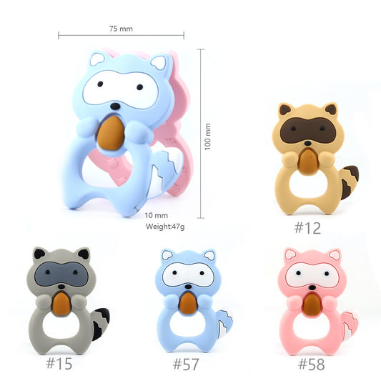Silicone Raccoon Teether