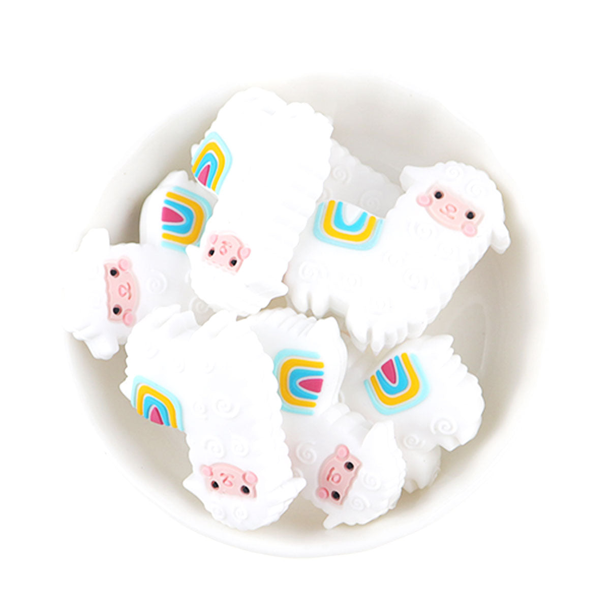 Silicone Alpaca Teething Beads
