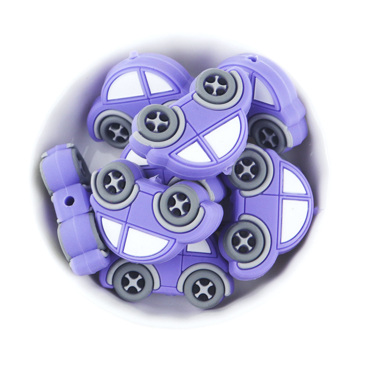 Silicone Small Car Teething Beads