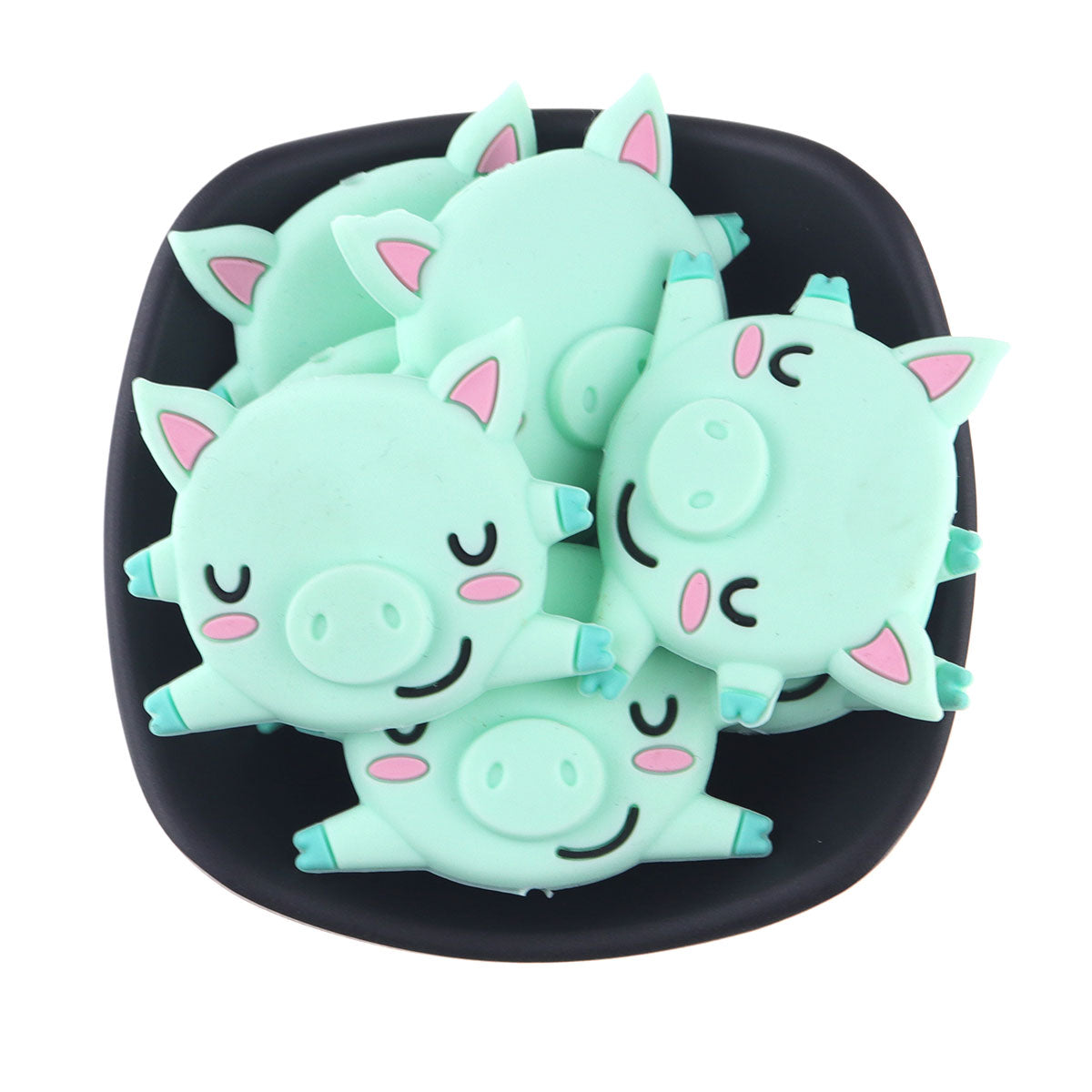 Silicone Pig Teething Beads