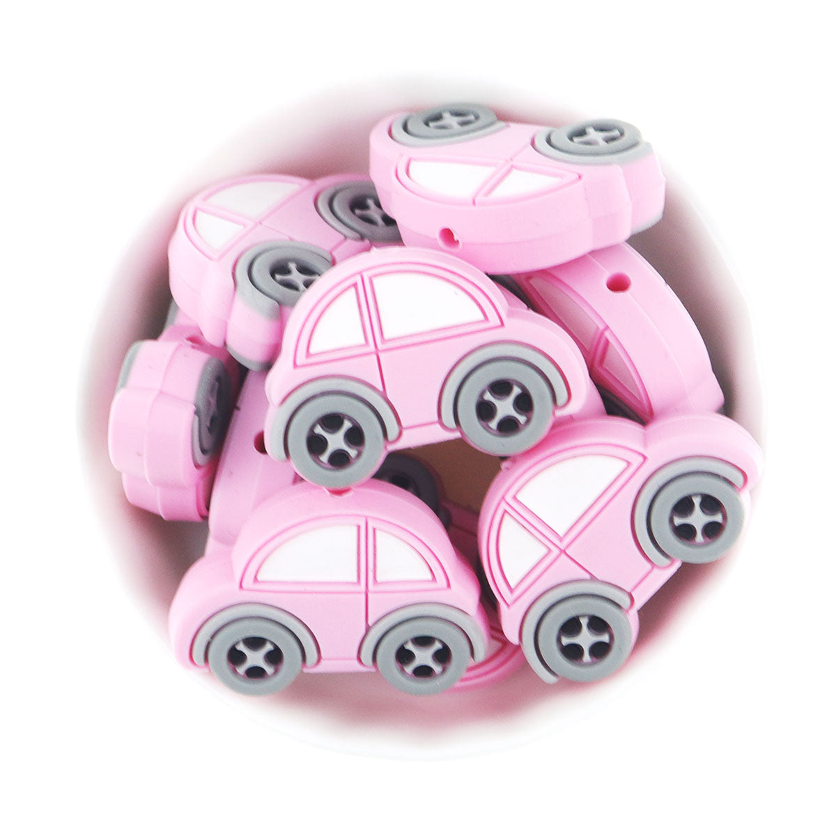 Silicone Small Car Teething Beads