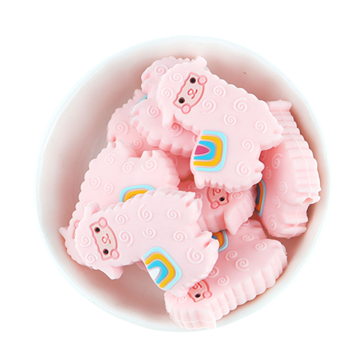 Silicone Alpaca Teething Beads