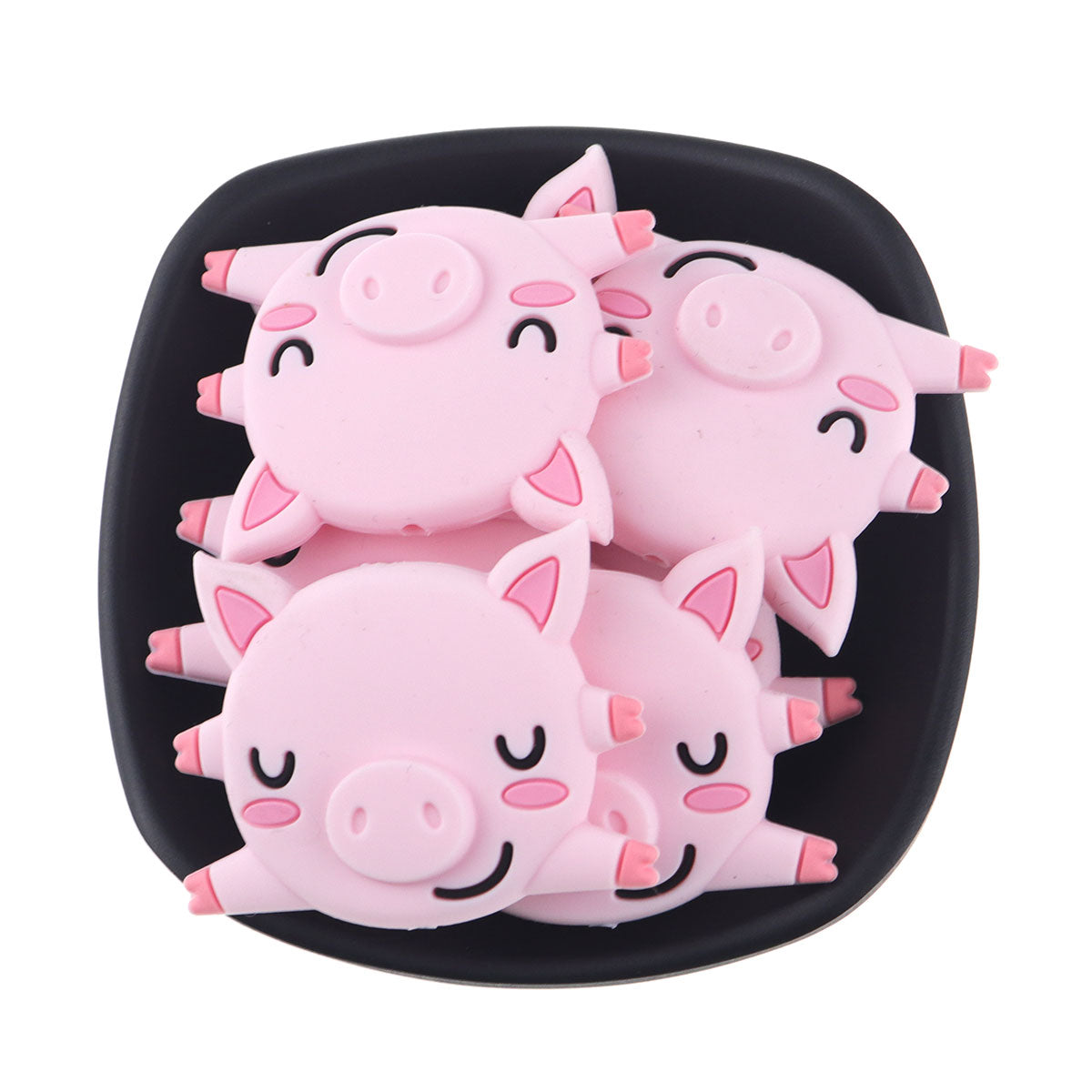 Silicone Pig Teething Beads