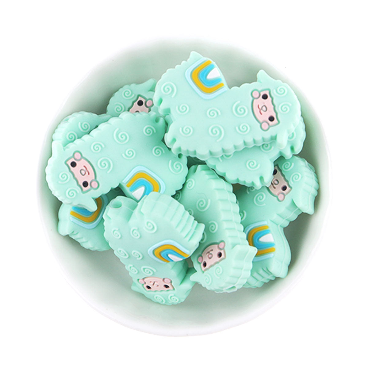 Silicone Alpaca Teething Beads