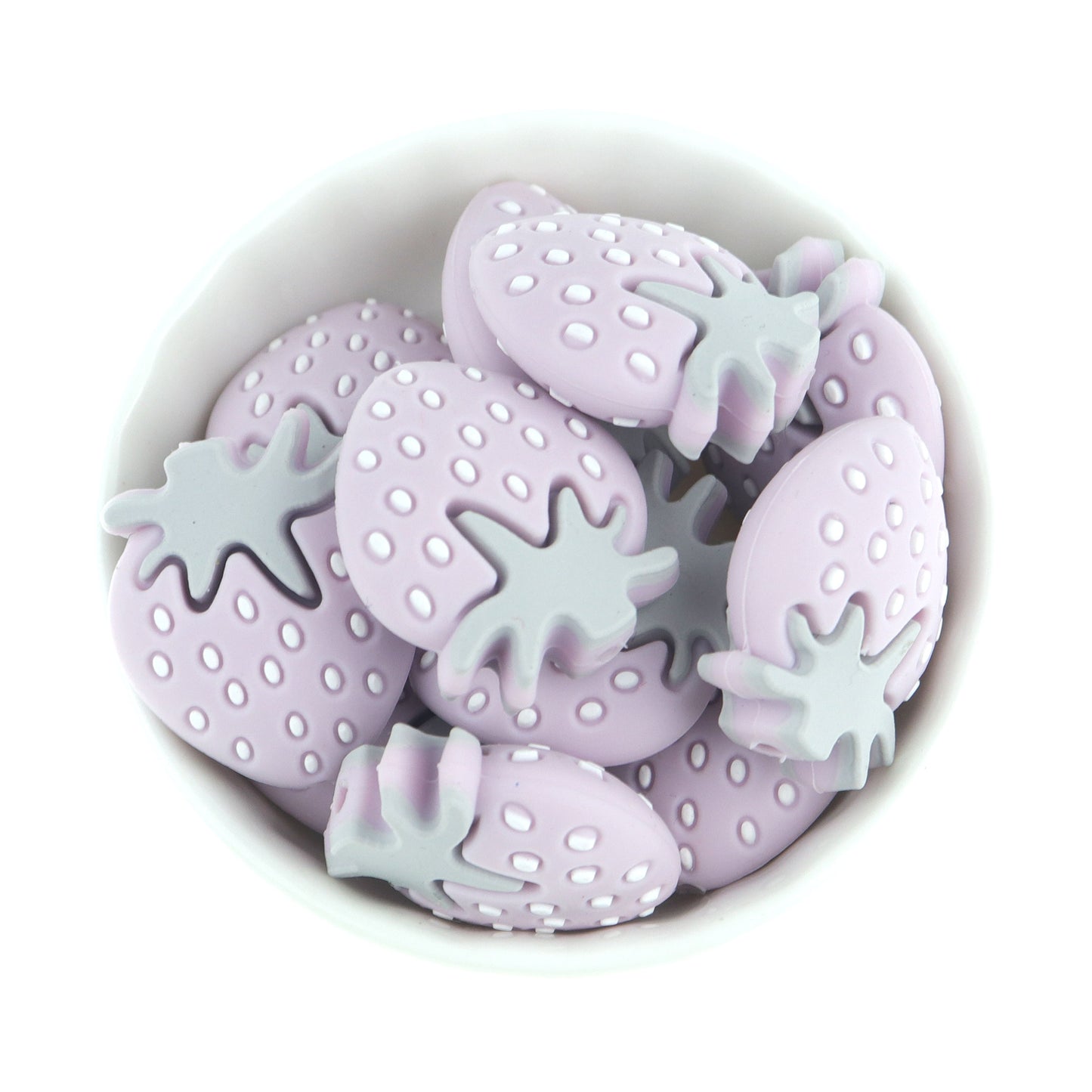 Silicone Strawberry Teething Beads