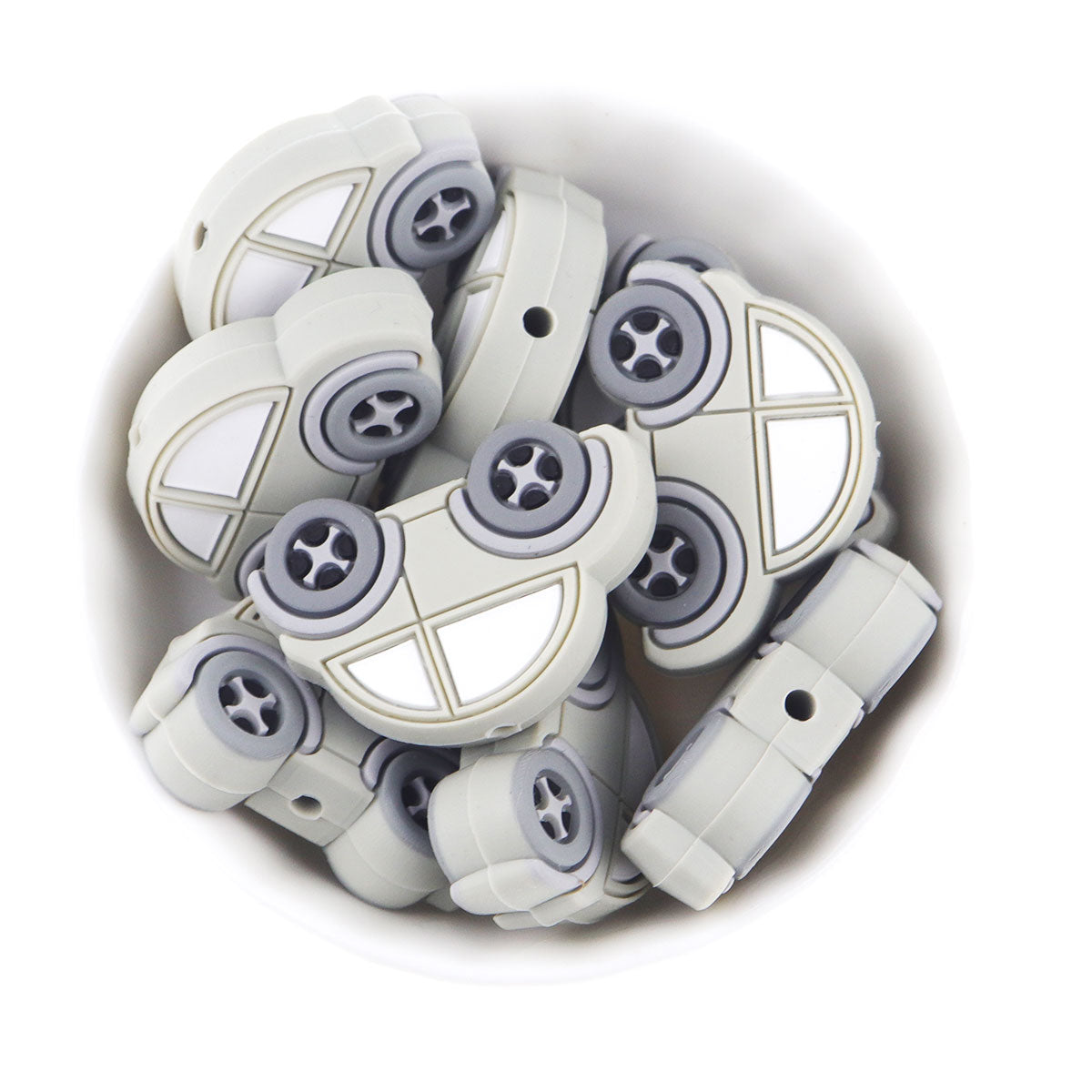 Silicone Small Car Teething Beads