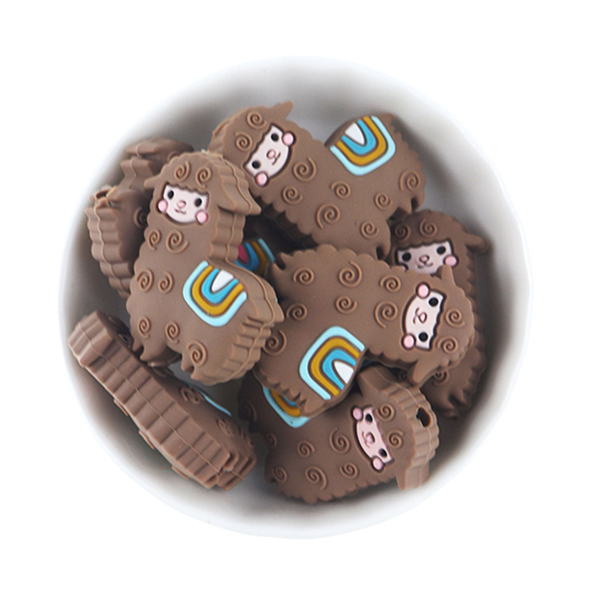 Silicone Alpaca Teething Beads