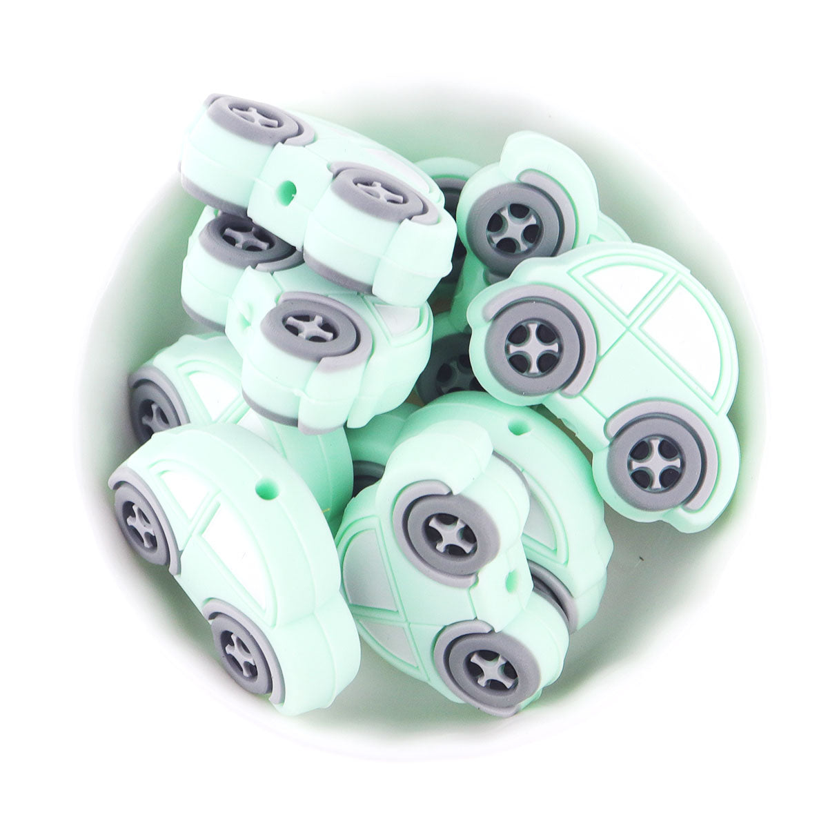 Silicone Small Car Teething Beads