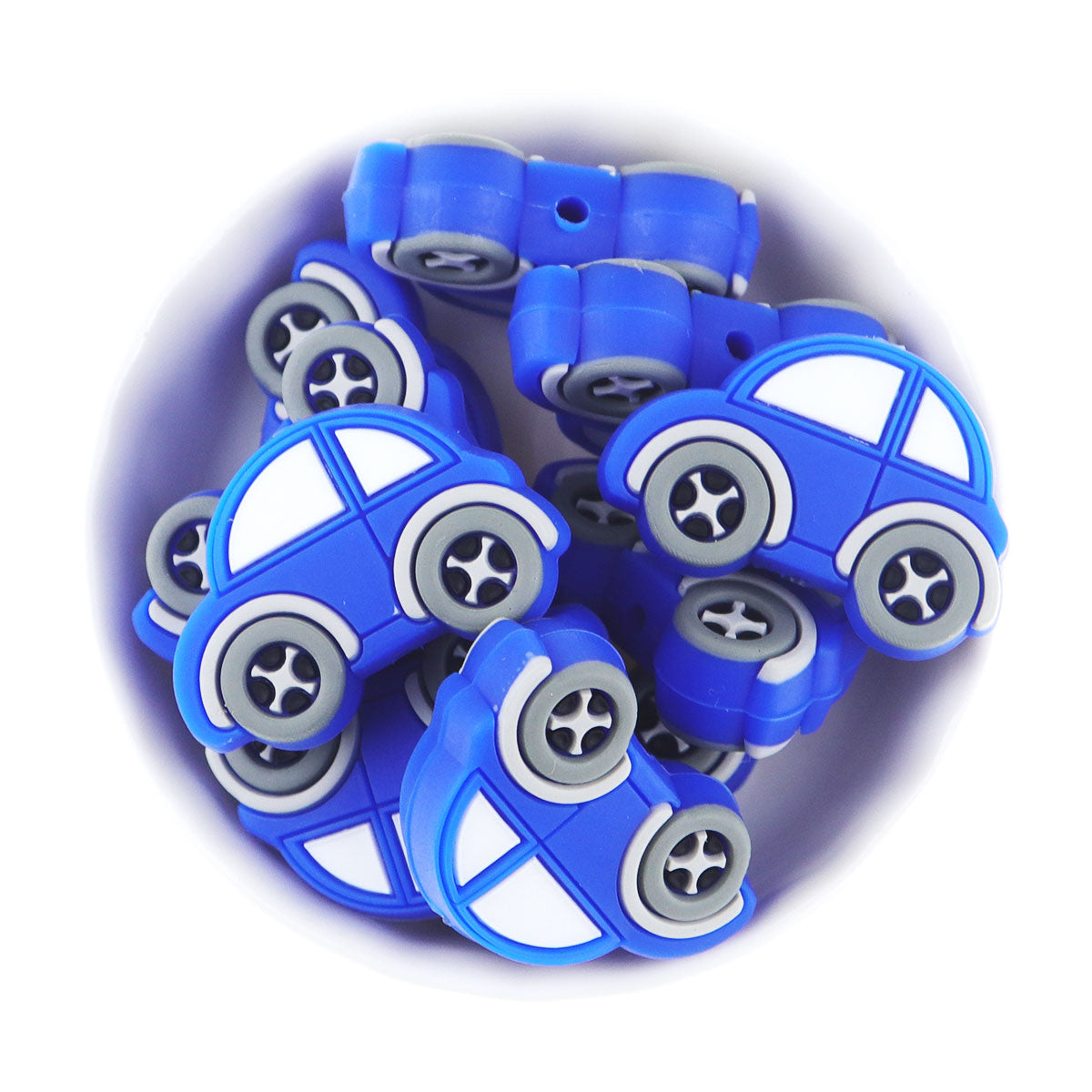 Silicone Small Car Teething Beads
