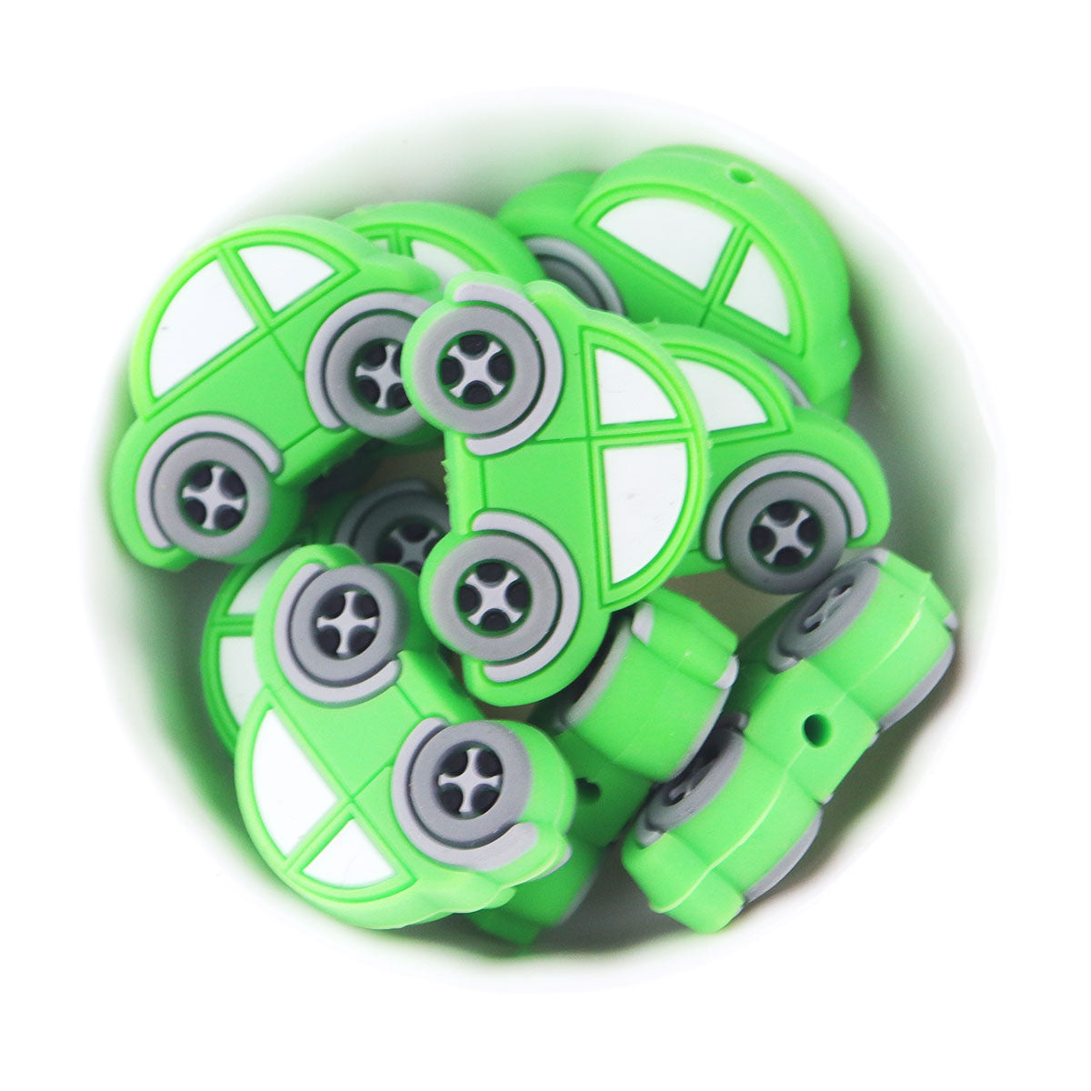 Silicone Small Car Teething Beads