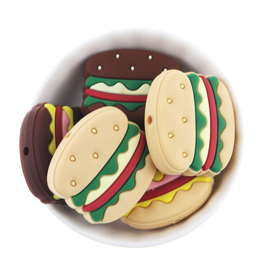 Silicone Hamburg Teething Beads