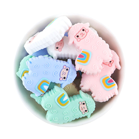 Silicone Alpaca Teething Beads