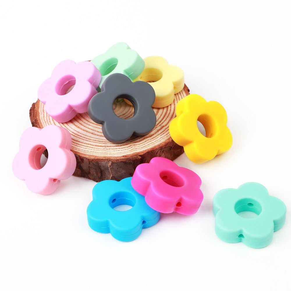 Silicone Flower Teething Beads