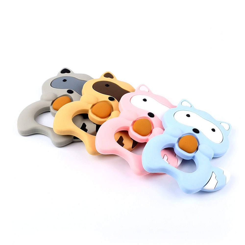 Silicone Raccoon Teether