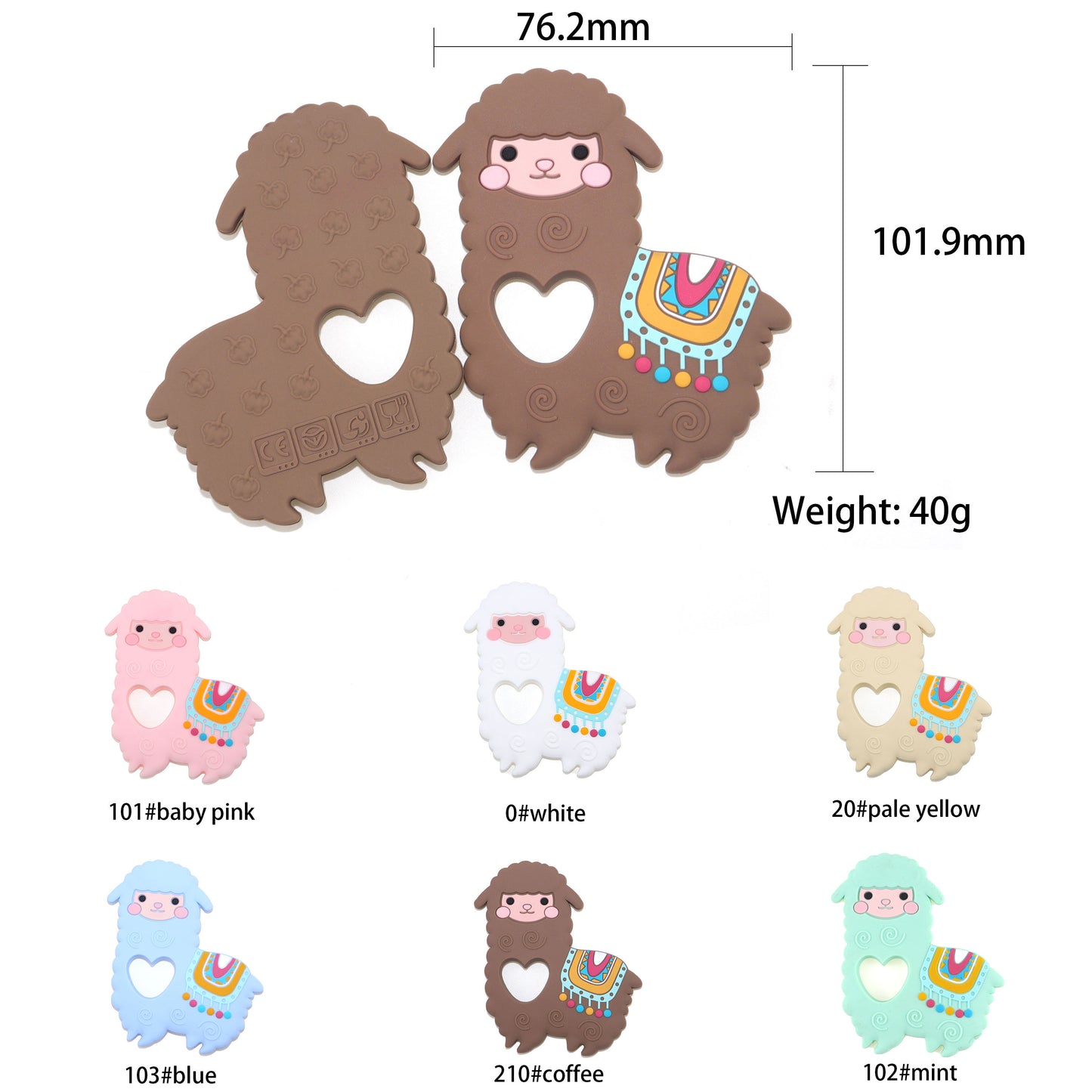 Silicone Big Alpaca Teether
