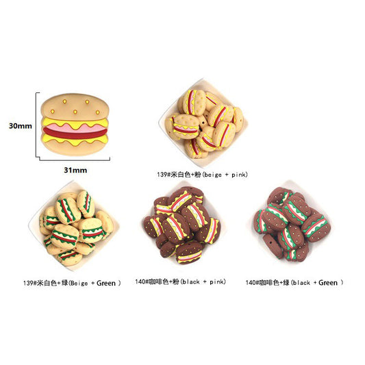 Silicone Hamburg Teething Beads