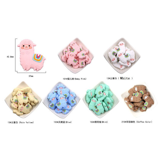 Silicone Alpaca Teething Beads