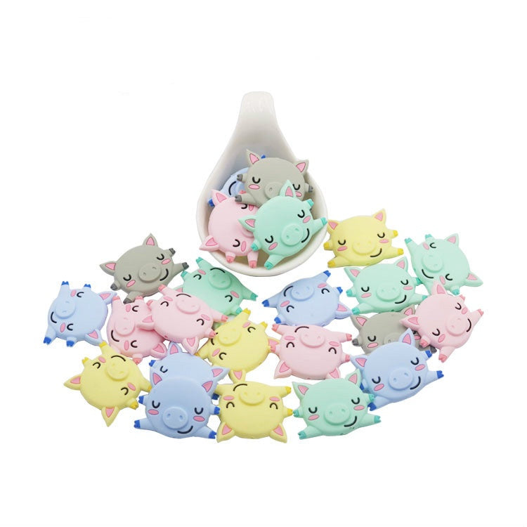 Silicone Pig Teething Beads