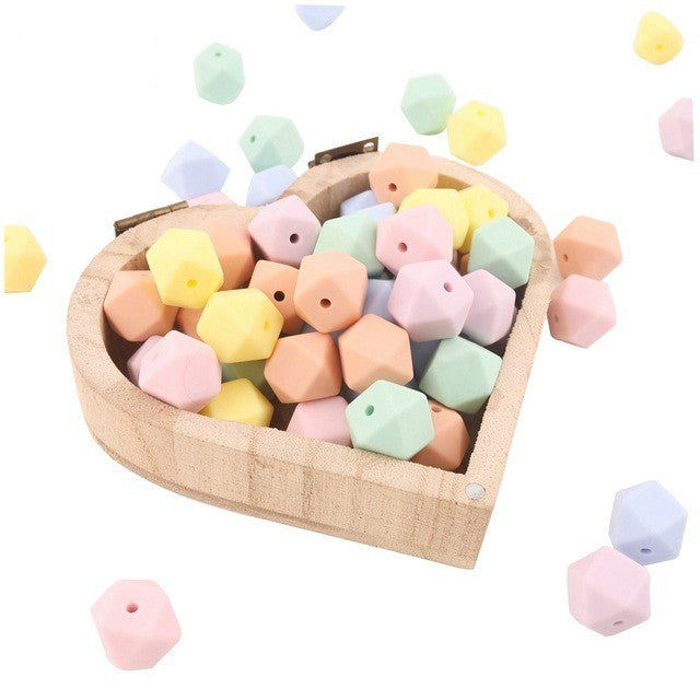 20pcs (14mm) Baby Silicone Hexagon Beads