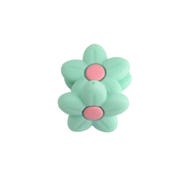 Silicone Cute Flowers Teething Beads