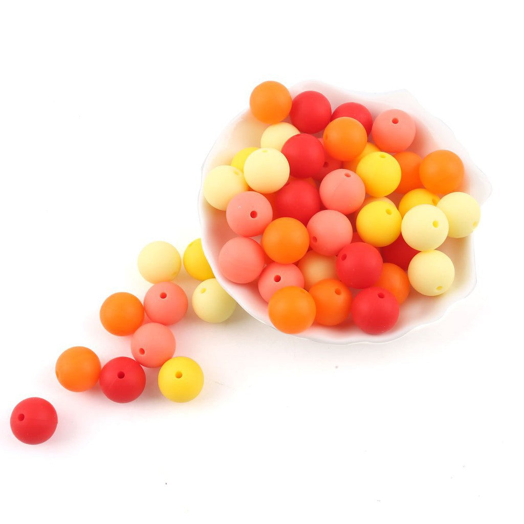 50PCS 15MM Baby Silicone Beads