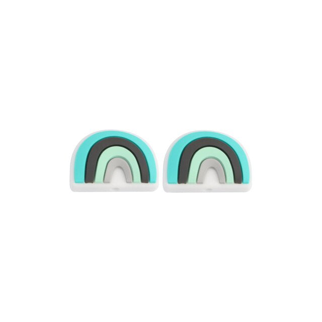 Silicone Mini rainbow Teething Beads