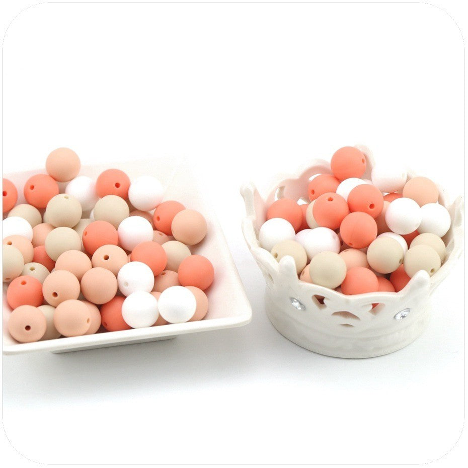 20/40/80pcs 12/15mm Candy Color Silicone Round Beads