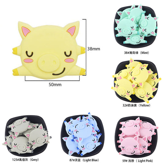 Silicone Pig Teething Beads