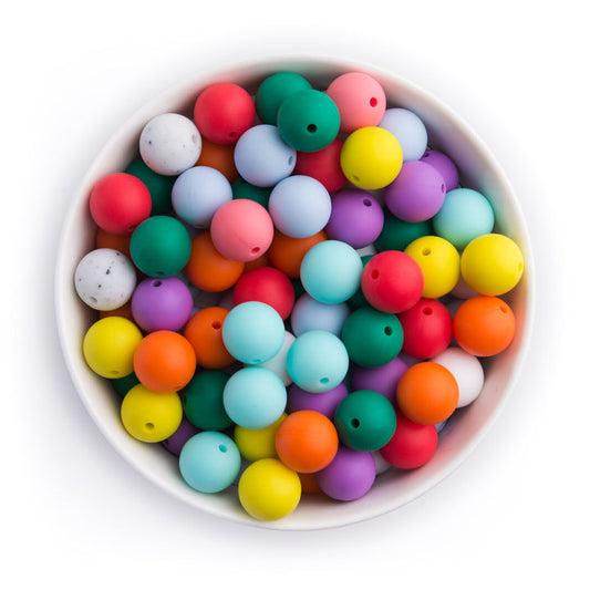5pcs Silicone Round Beads - 15mm