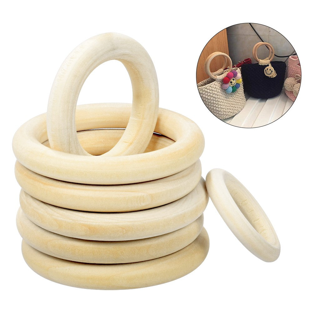 5pcs Natural Wooden Teething Ring