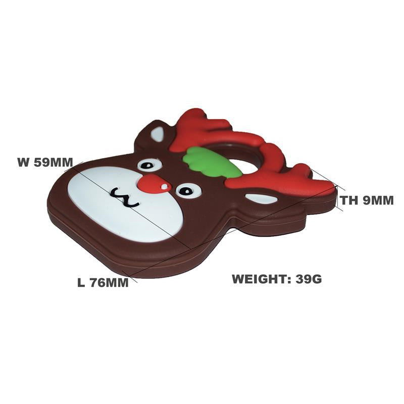 Silicone Christmas Deer Teether