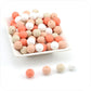 20/40/80pcs 12/15mm Candy Color Silicone Round Beads