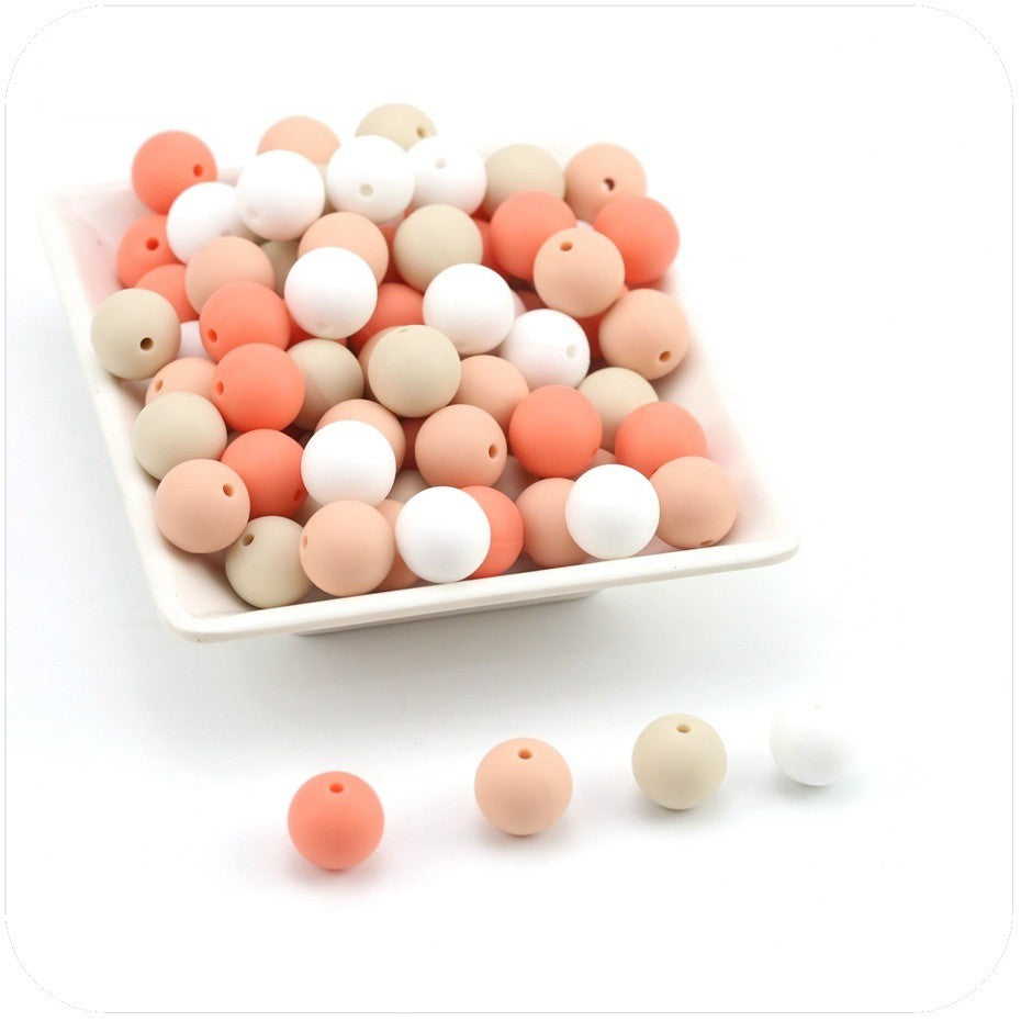 20/40/80pcs 12/15mm Candy Color Silicone Round Beads