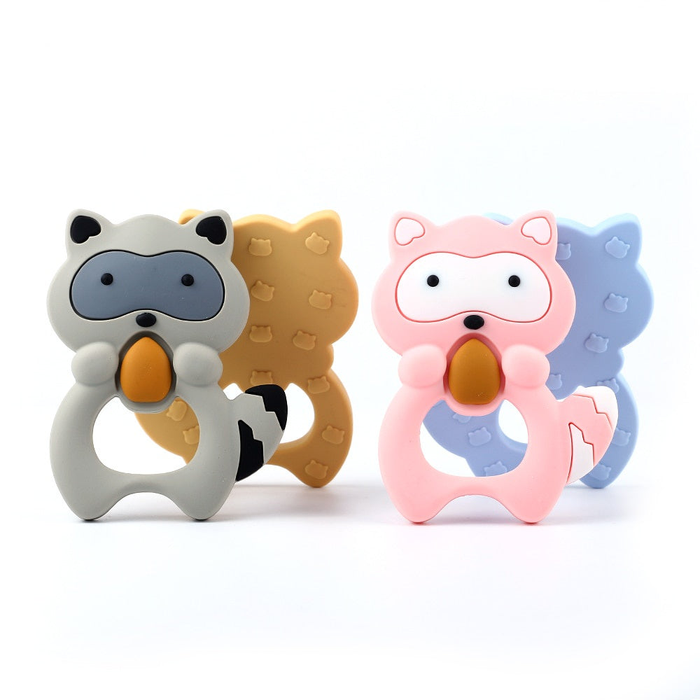 Silicone Raccoon Teether