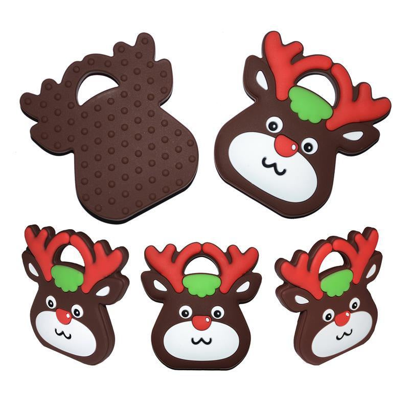 Silicone Christmas Deer Teether