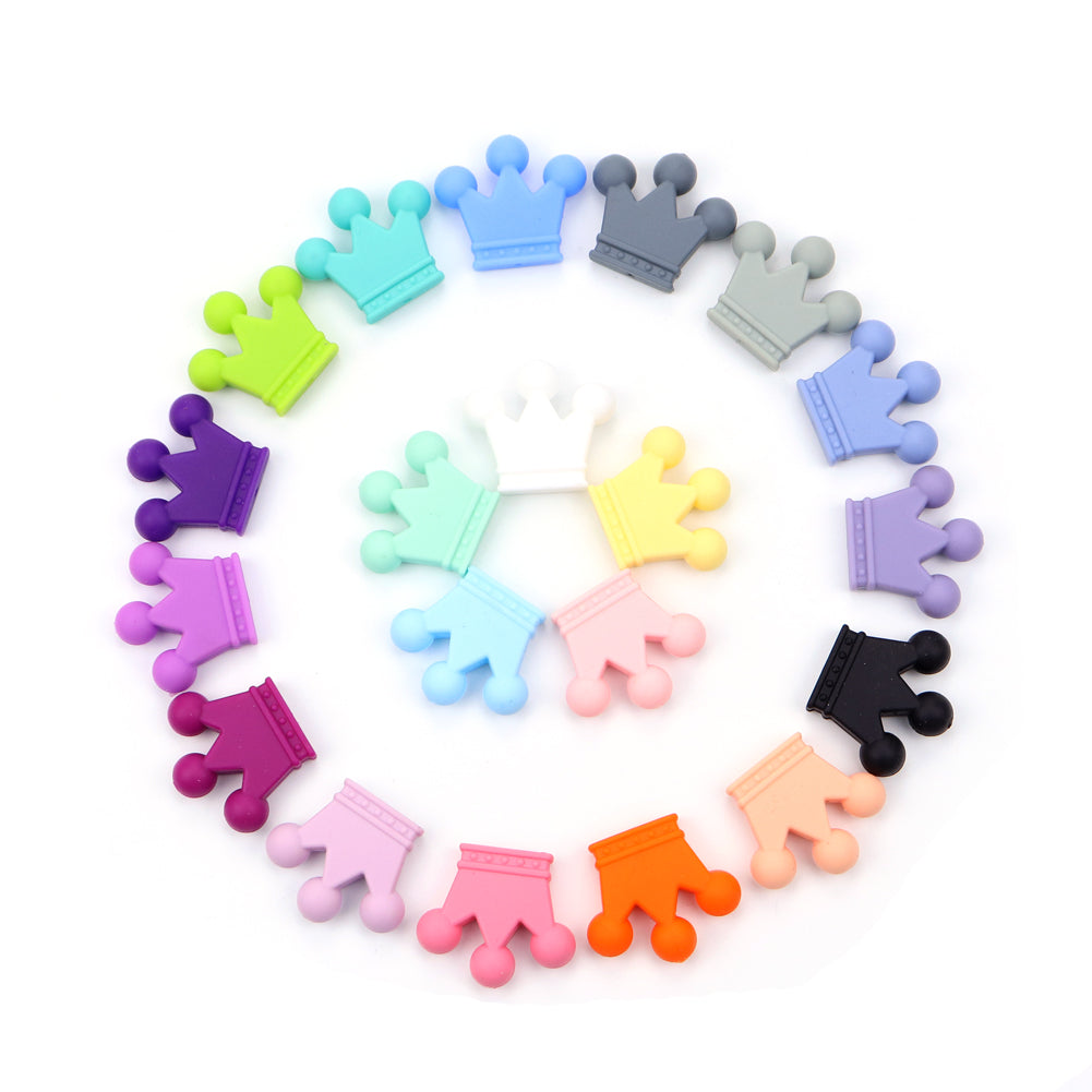 Silicone Crown Teething Beads