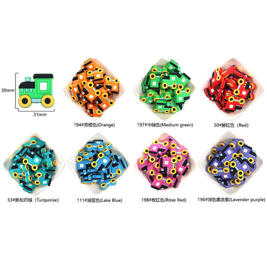 Silicone Small Bus Teething Beads