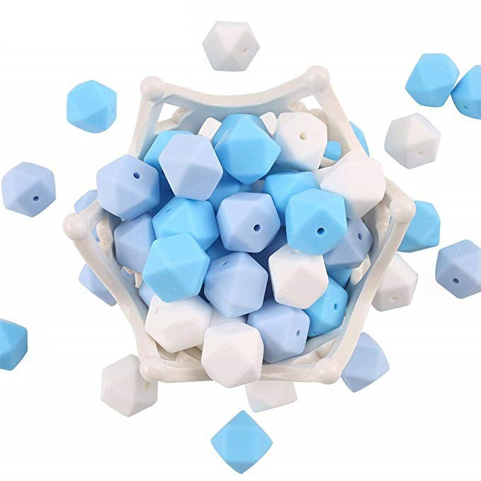 20pcs (14mm) Baby Silicone Hexagon Beads