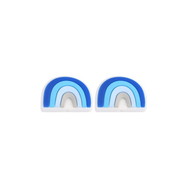 Silicone Mini rainbow Teething Beads